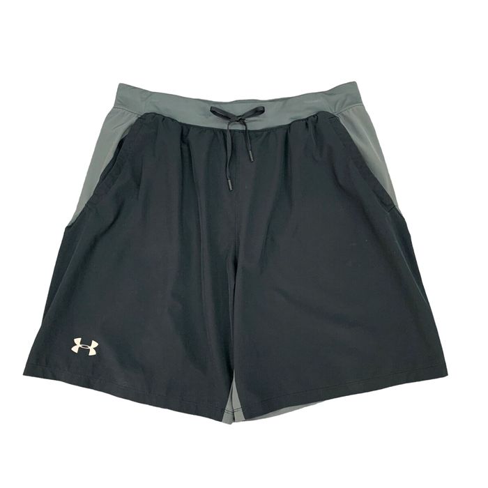 Under Armour HeatGear Fitted Mens Size Small Shorts Gray/Black Athletic