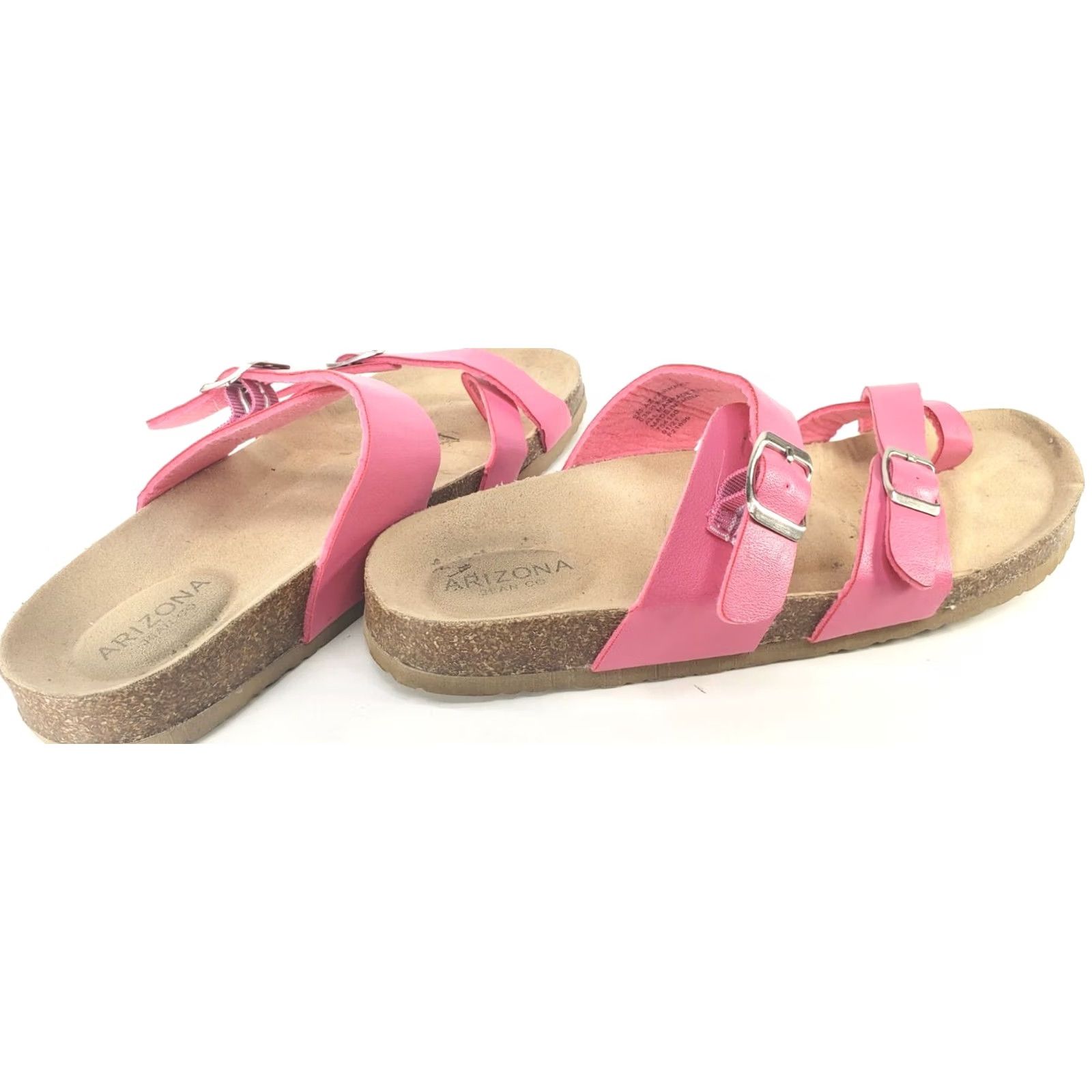Vintage Arizona Jeans Co. Womens 9M Pink Fairhaven Slip On Footbed Sandals Cork Shoes Size 30" / US 8 / IT 44 - 4 Thumbnail