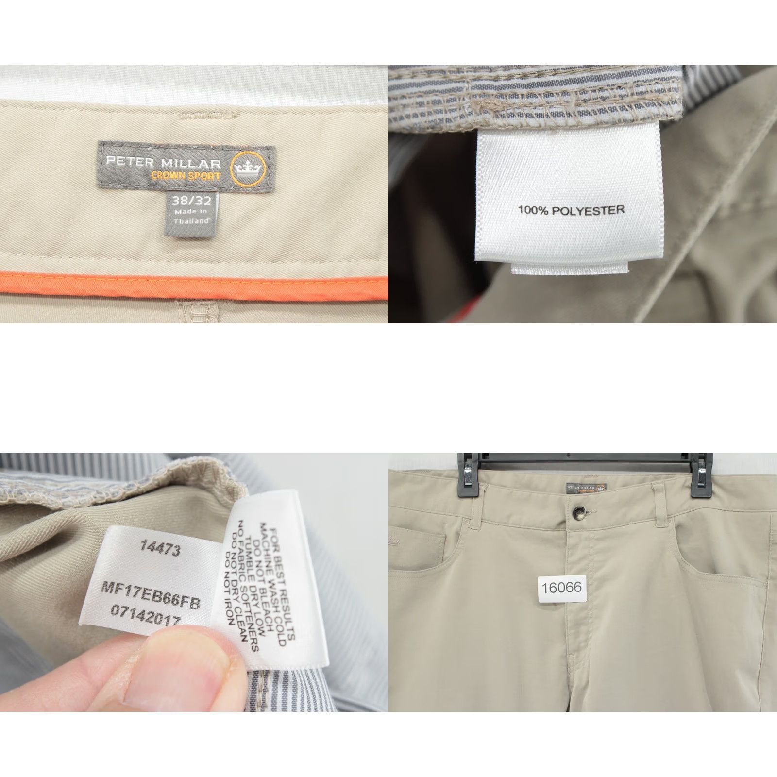 Peter Millar Peter Millar EB66 Crown Sport Pants Mens 38X32 Beige 5-pocket Performance Golf Size US 38 / EU 54 - 8 Thumbnail