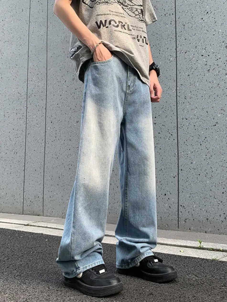 Japanese Brand Loose vintage straight leg wide leg jeans Size US 30 / EU 46 - 5 Thumbnail