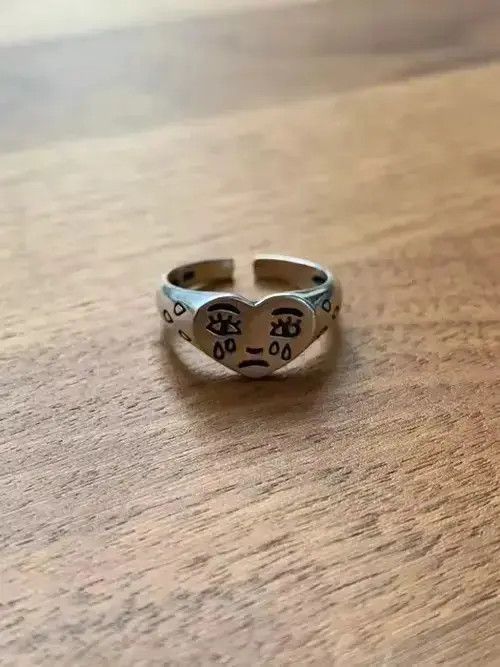 Other Streetwear Vintage Ring - Crying Heart Size ONE SIZE - 3 Thumbnail