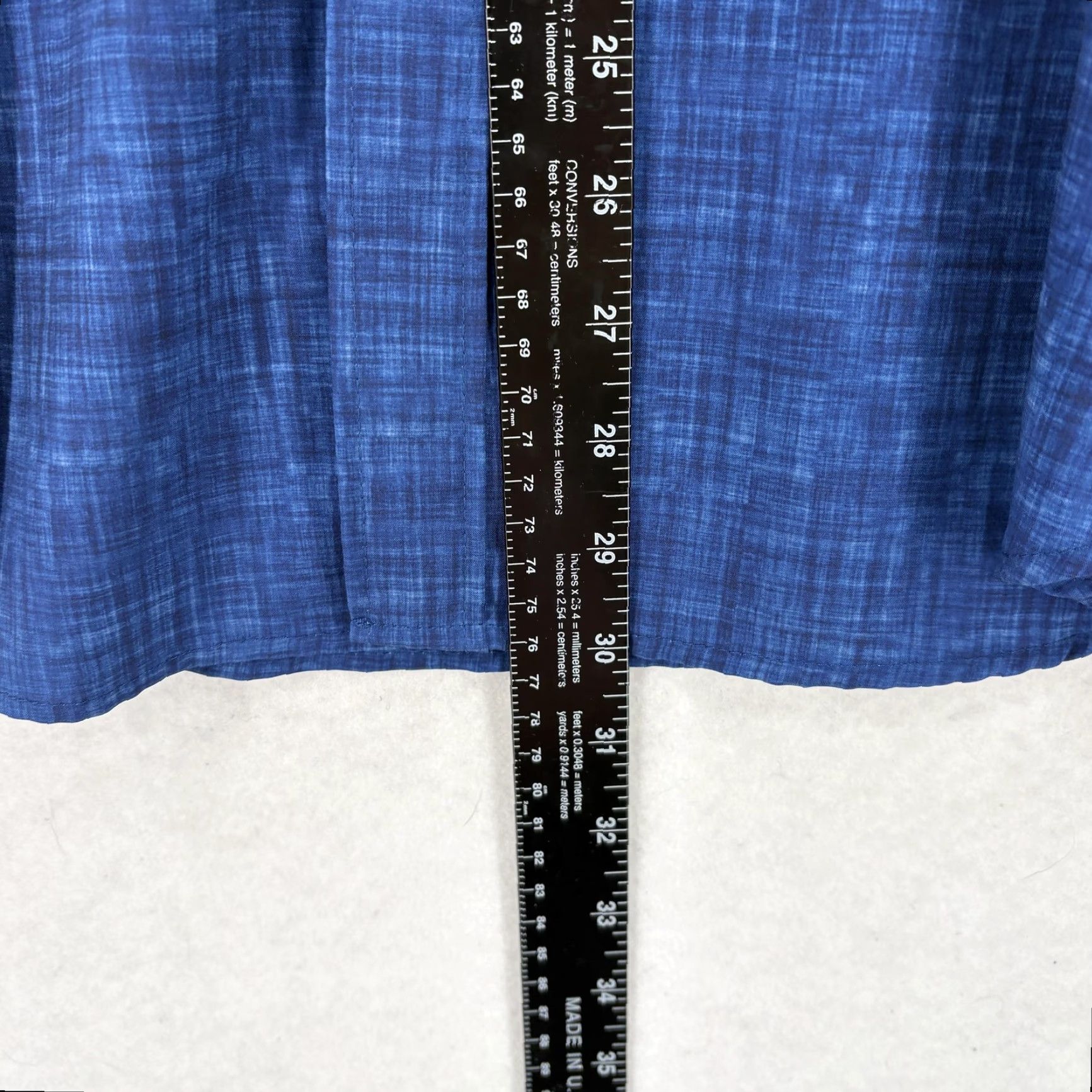 Vintage CON.STRUCT Shirt Mens 2XL Blue Geometric Short Sleeve Button Up Slim Stretch Size US XXL / EU 58 / 5 - 7 Thumbnail