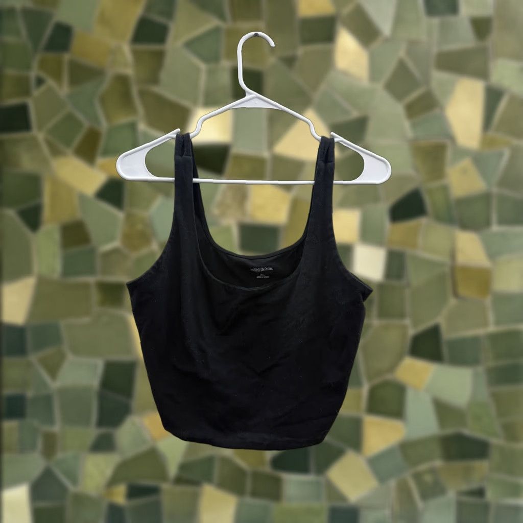 Vintage Wild Fable Tank Top Womens Size XXL Black Cropped Sleeveless Scoop Neck Casual Minted by Brand? Size XXL / US 16-18 / IT 52-54 - 1 Thumbnail