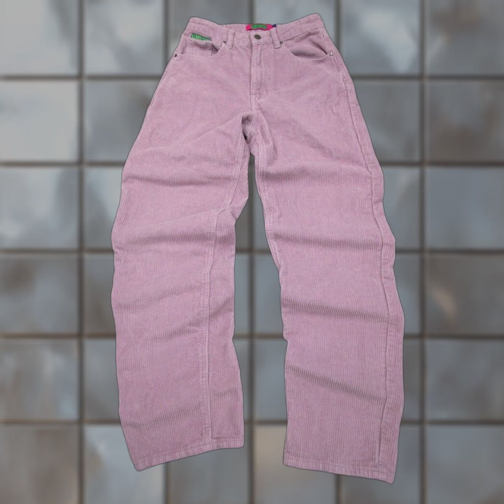 Empyre VINTAGE Empyre Pants Womens 2 Corduroy High Rise Relaxed Straight Purple Y2K 2000s Khakis Pockets Size 26" / US 2 / IT 38 - 1 Thumbnail