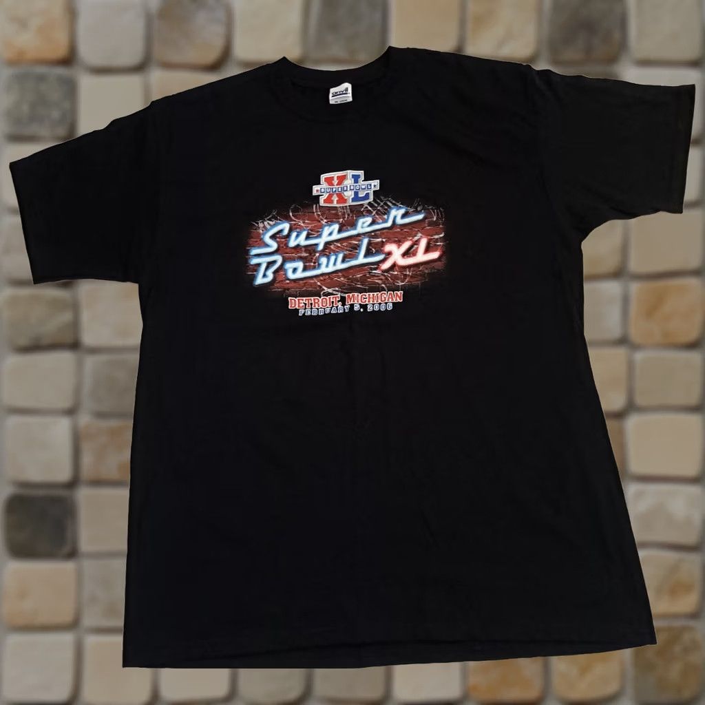 Anvil Vintage Super Bowl XL 2006 Detroit Michigan XL Shirt Anvil Size US XL / EU 56 / 4 - 1 Thumbnail