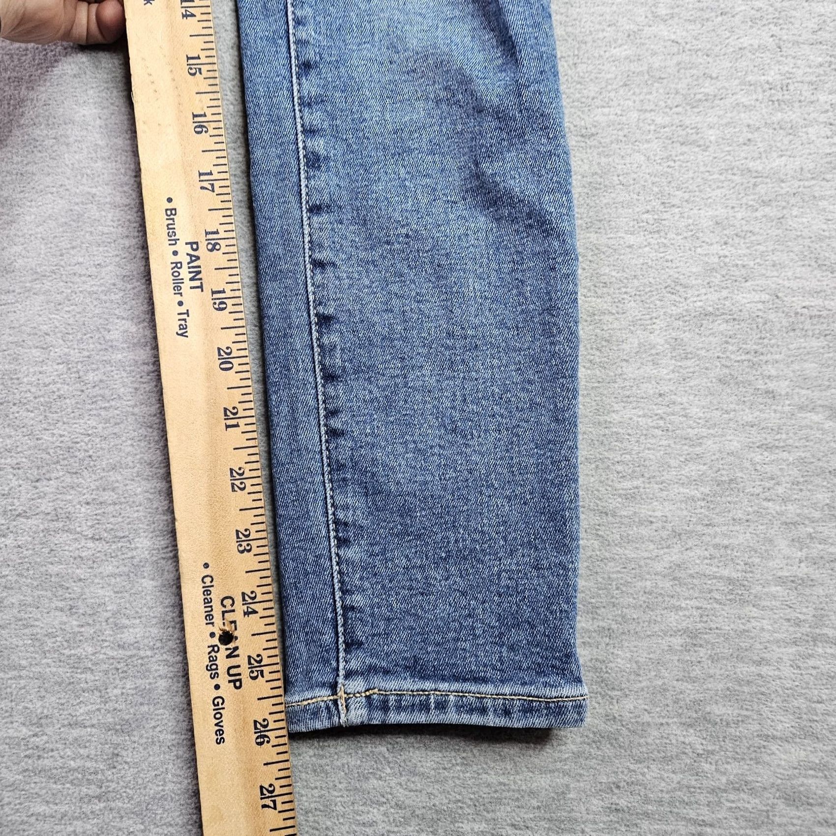 Vintage Lovers + Friends Jeans Size 24 High Rise Stretch Skinny Distressed Blue Denim Women's Size 42" / US 20 - 6 Thumbnail