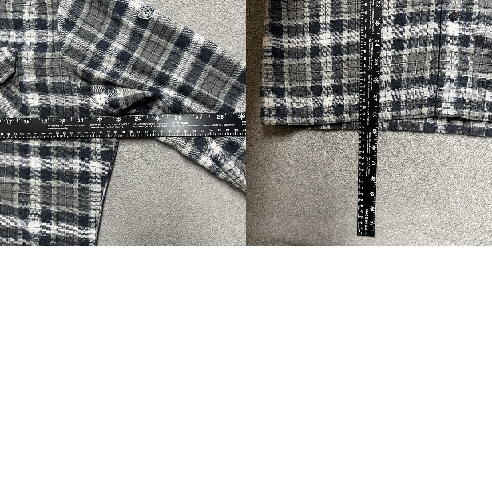 Vintage Kuhl Dillingr Shirt Mens M Gray Plaid Flannel Long Sleeve Button Up Outdoor 7186 Size US L / EU 52-54 / 3 - 8 Thumbnail