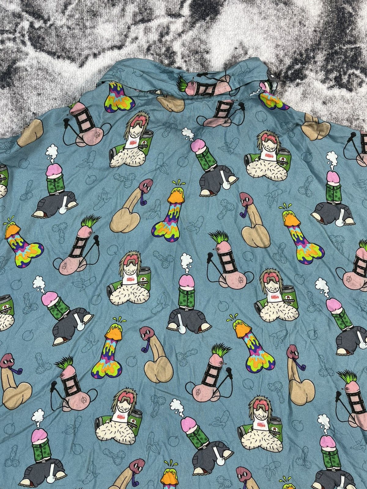Other Y2K Crazy Graphic Shirt Meme Print Rare Size US XXL / EU 58 / 5 - 12 Thumbnail