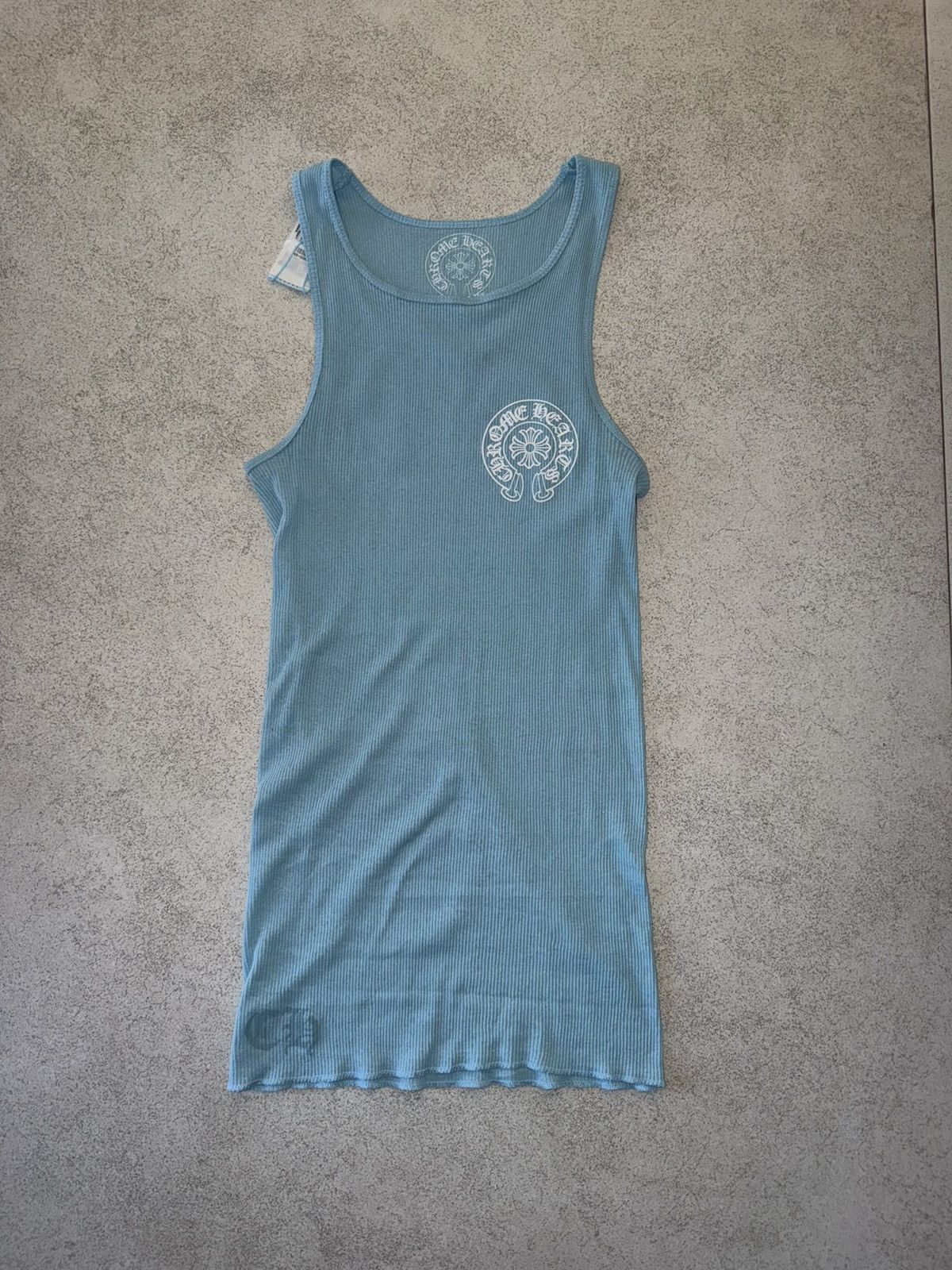 Baby blue chrome hearts tank