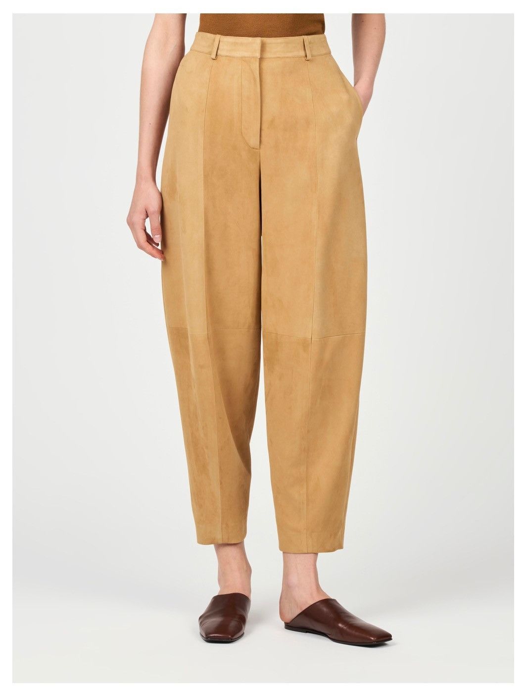 Loro Piana o1srvl11e0526 FAP2826 Dan Suede Pant in Brown Size 28" / US 6 / IT 42 - 5 Thumbnail