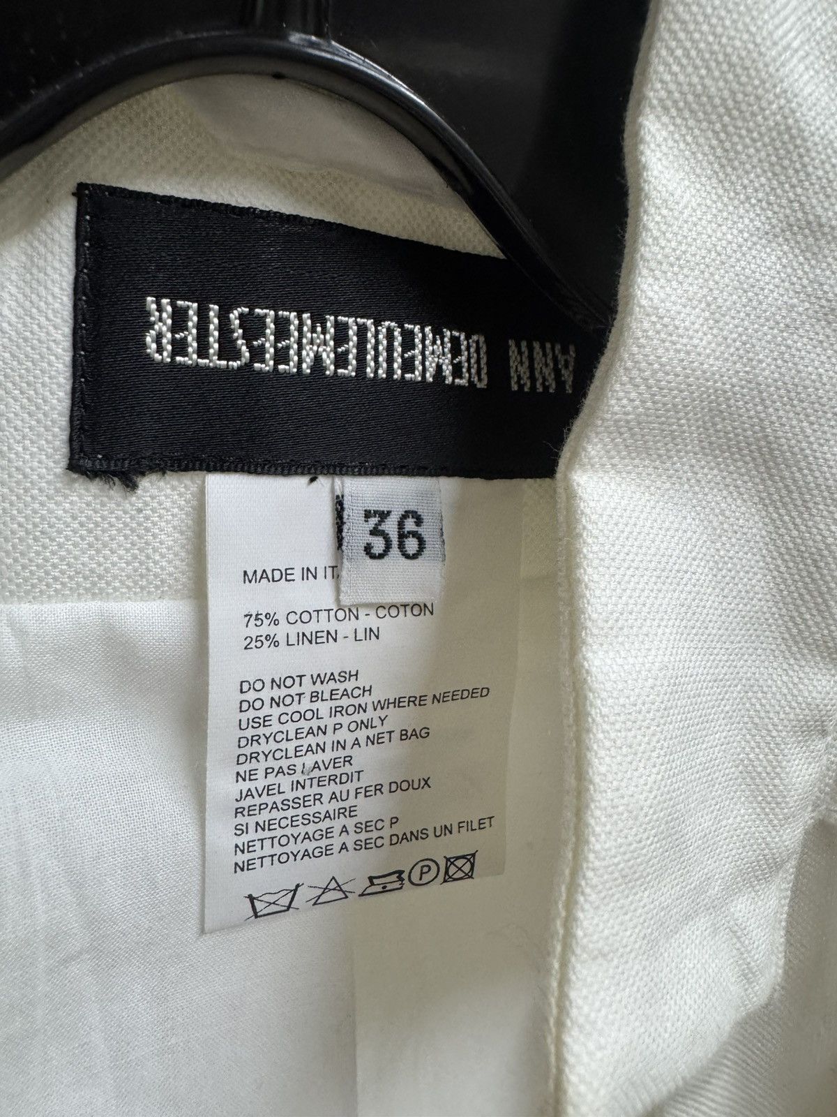 Ann Demeulemeester Ann Demeulemeester White Asymmetric Zip Belted Coat Jacket Size XS / US 0-2 / IT 36-38 - 15 Thumbnail