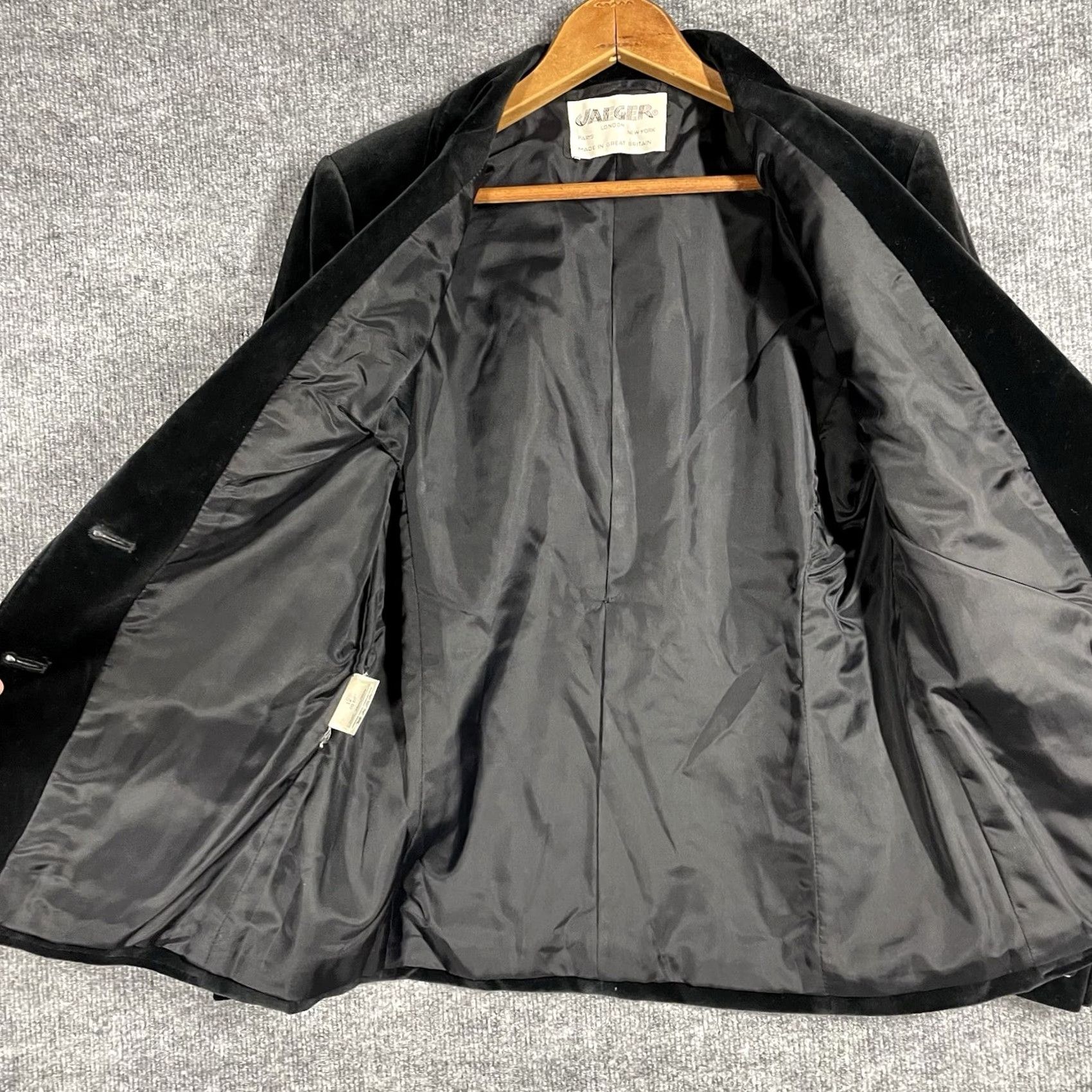 Vintage VINTAGE Blazer Jacket Women 12 Black Cotton Velour Velvet Blazer Size XL / US 12-14 / IT 48-50 - 7 Thumbnail