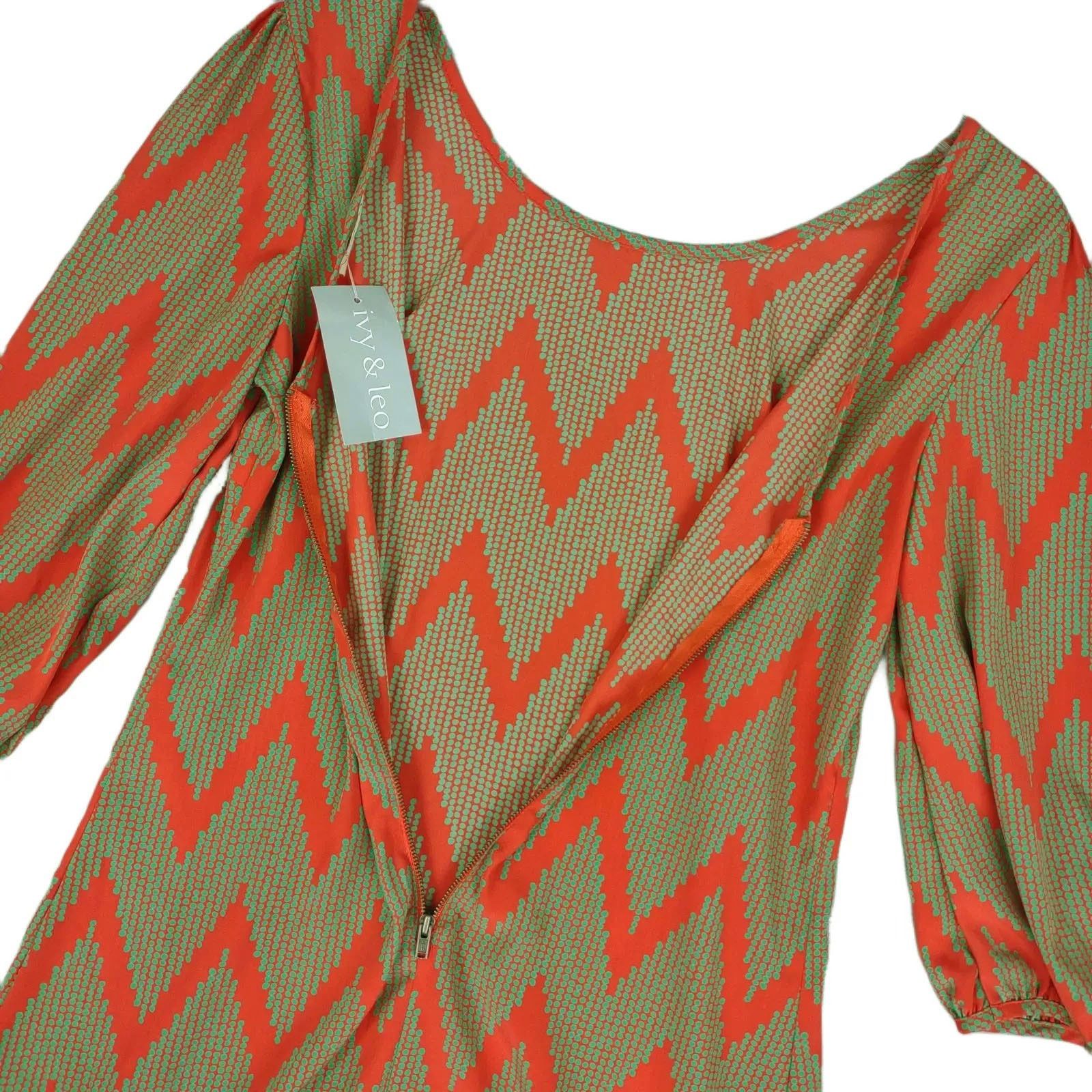 Other NWT Ivy & Leo EZRA Women's M Red Green Geometric Mini Dress Size M / US 6-8 / IT 42-44 - 4 Thumbnail