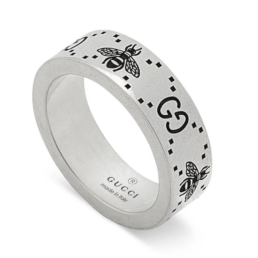 Gucci oc11z0126 Size: 06 / Signature Bee Engraved Ring In Silver Size ONE SIZE - 2 Thumbnail