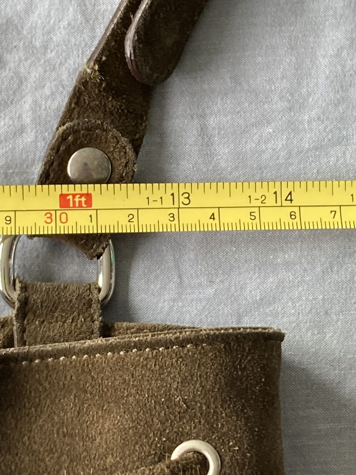 Gerard Darel Soft Brown Suede Shoulder Bag with Fringes by Gerard Darel Size ONE SIZE - 13 Thumbnail