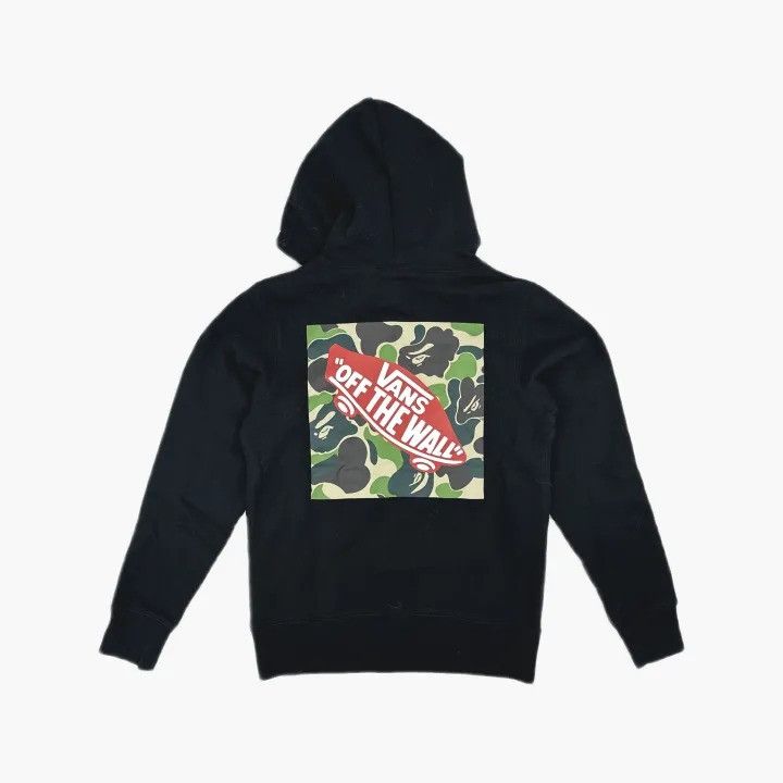 Bape × Vans Vans x BAPE Black Logo Pullover Hoodie Unisex Size US M / EU 48-50 / 2 - 2 Thumbnail