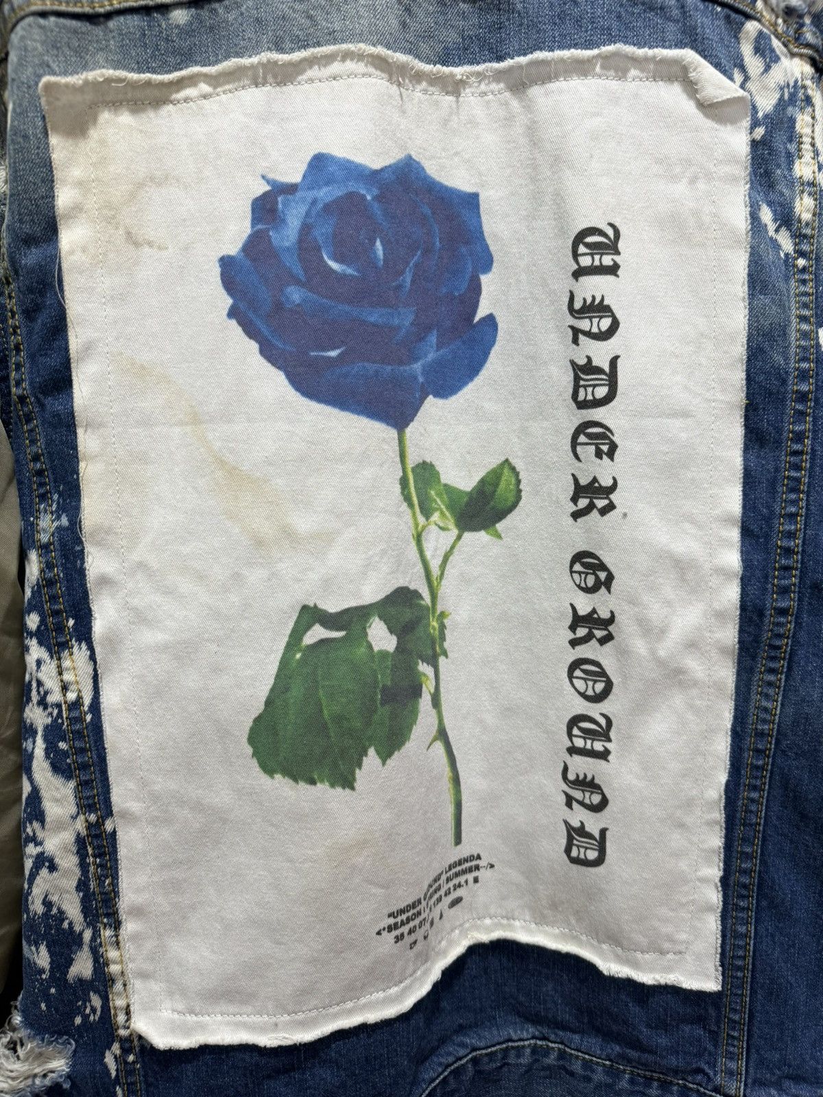 If Six Was Nine × Le Grande Bleu (L.G.B.) × Vintage LAGENDA MADE UNDERGOURD BLEACH OUT DISTRESSED CRAZY JACKET Size US L / EU 52-54 / 3 - 14 Thumbnail