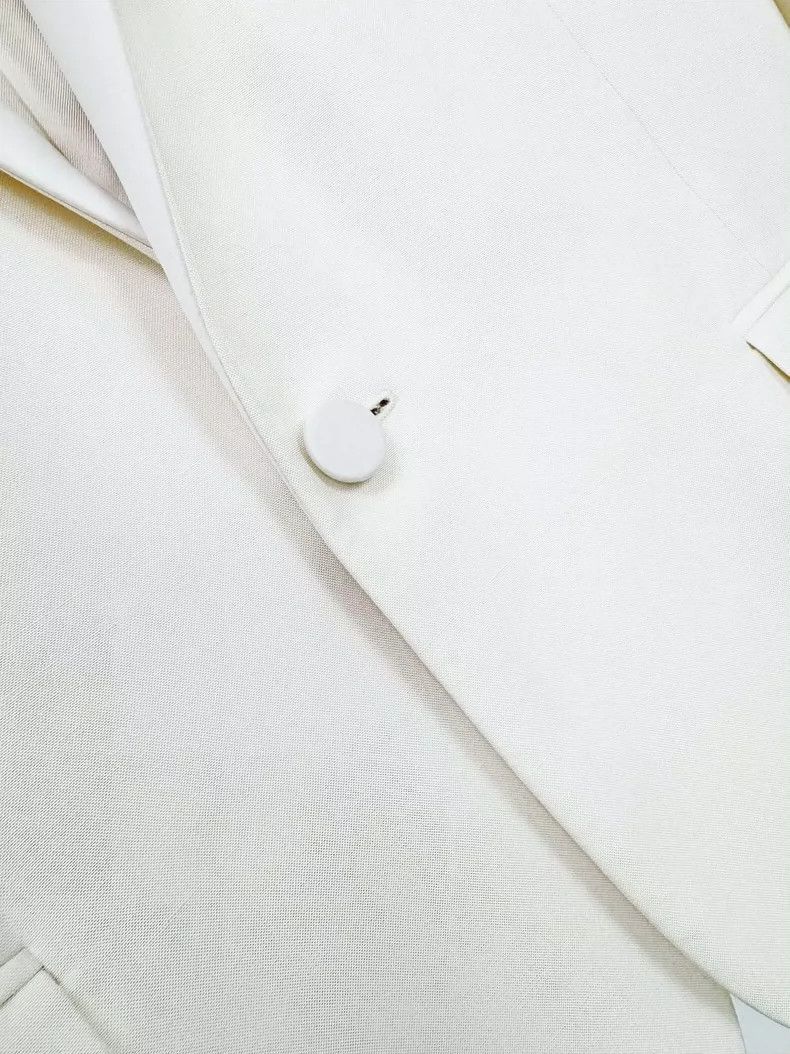 Saint Laurent Paris Saint Laurent Paris White wool suit jacket-2506 Size US XS / EU 42 / 0 - 2 Thumbnail