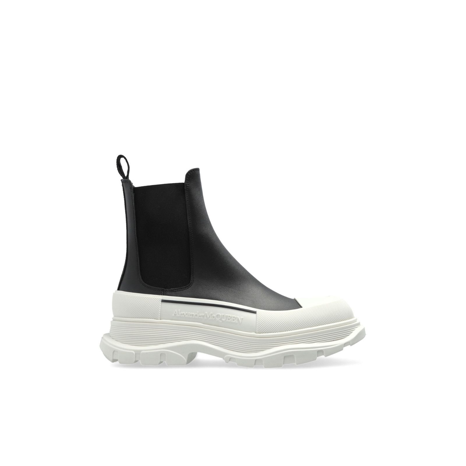 ALEXANDER MCQUEEN Women's Black/White Leather Boots New (Wom