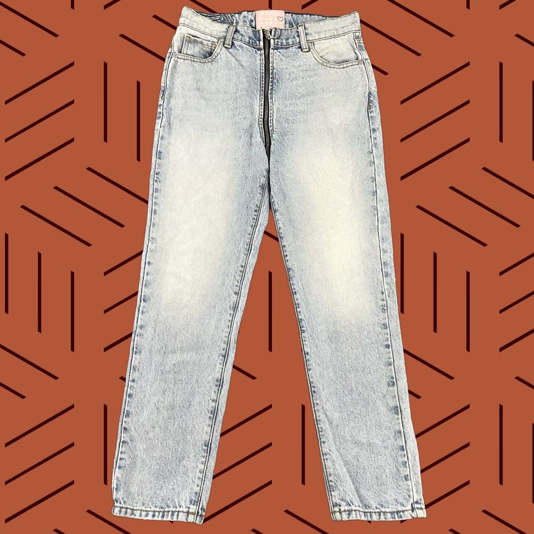 Vintage REVICE Jeans Womens Size 27 Light Blue Denim Full Zip Cropped 5-Pocket USA Size 27" / US 4 / IT 40 - 1 Thumbnail