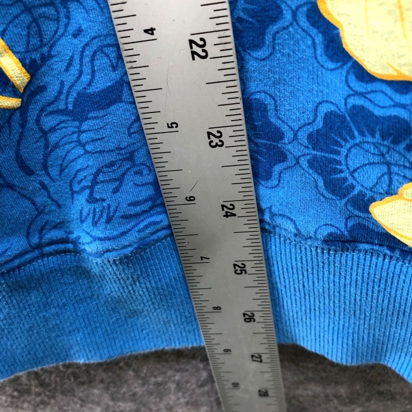 Vintage Overtime Hoodie Mens M Blue Yellow Floral Hawaiian Tropical Tiger Graphic Size US M / EU 48-50 / 2 - 7 Thumbnail