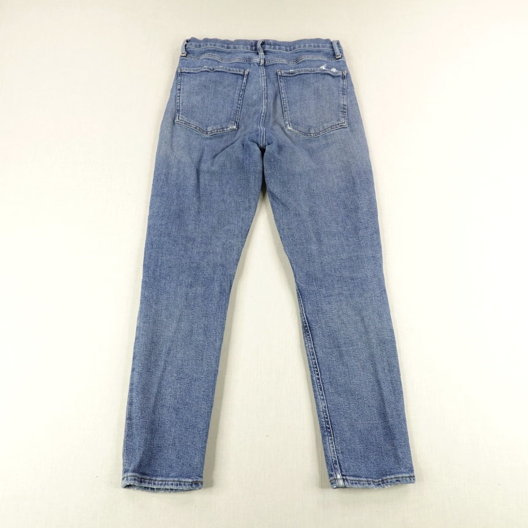 Agolde AGOLDE Jeans Womens 29 Blue Denim Nico High Rise Slim Fit Button Fly Distressed Size 28" / US 6 / IT 42 - 6 Thumbnail