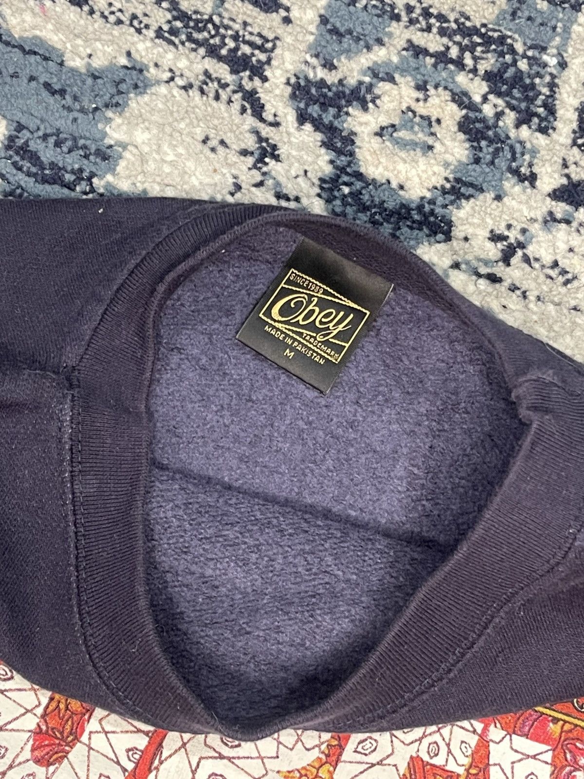 Obey Navy obey sweatshirt Size US M / EU 48-50 / 2 - 2 Thumbnail