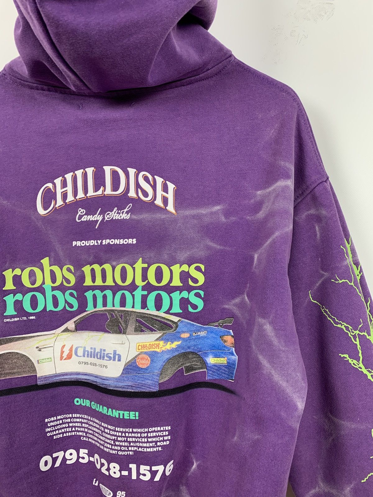 Vintage Childish RC Purple Robs Motors Oversized Hoodie Size US XS / EU 42 / 0 - 19 Thumbnail