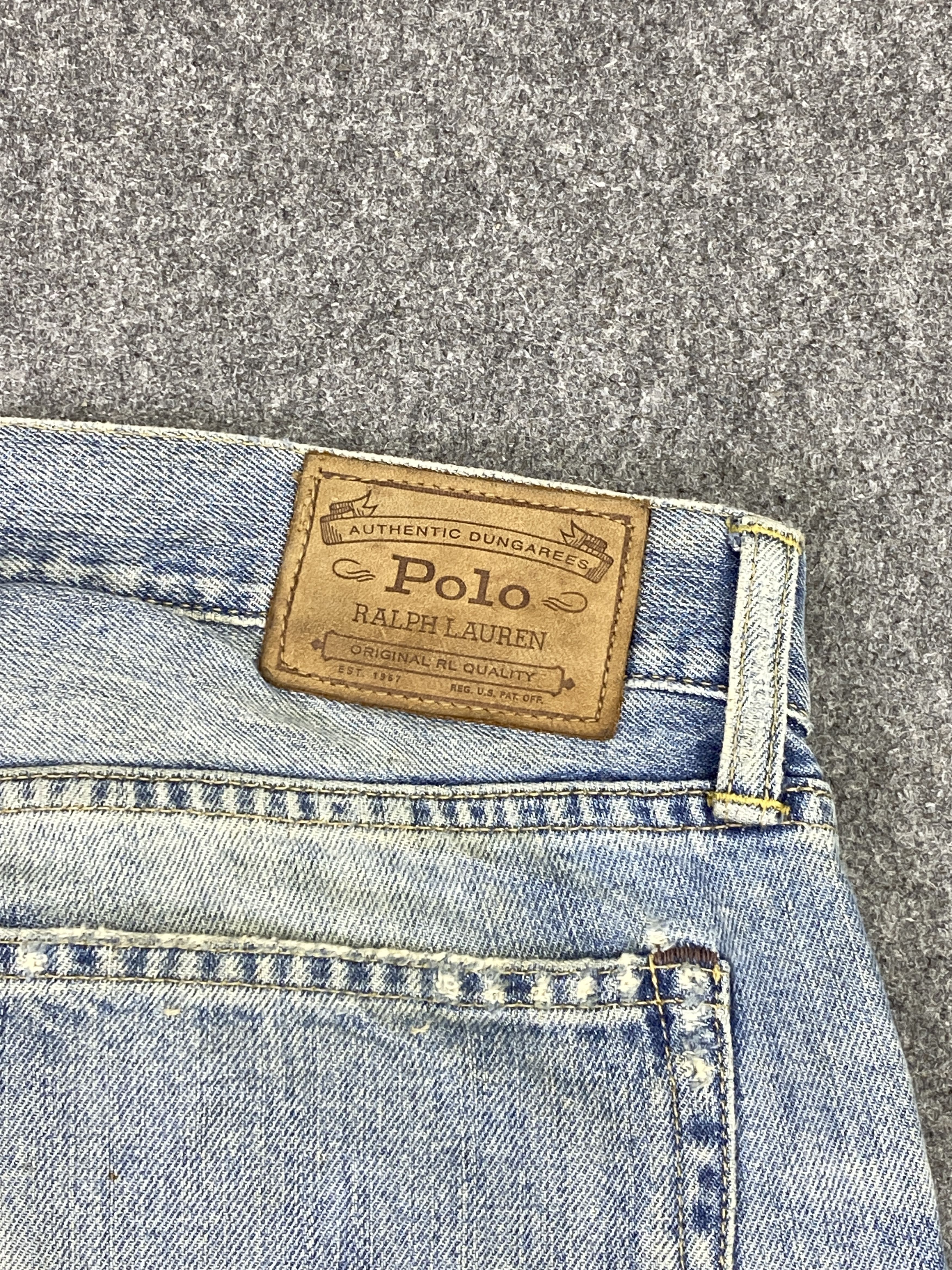 Polo Ralph Lauren Vintage Polo Ralph Lauren Selvedge Faded Blue Jeans DP2855 Size US 37 - 6 Thumbnail