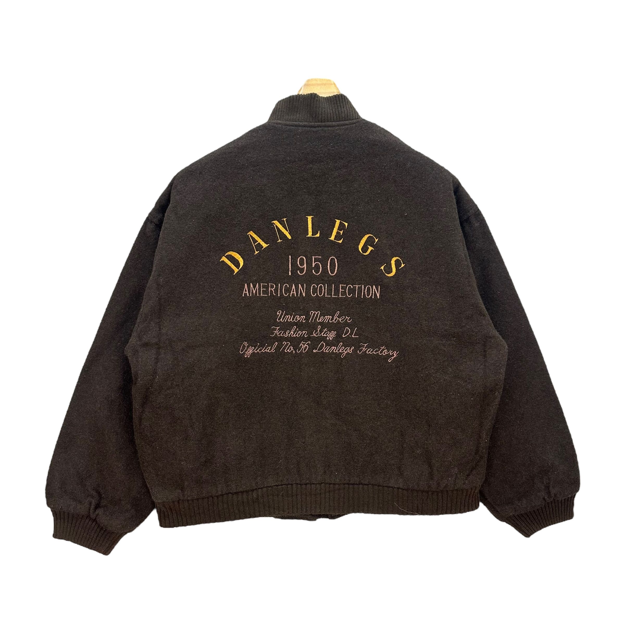 Vintage DANLEGS EMBROIDERY BIG LOGO WOOL BOMBER JACKET #8971-43 Size US S / EU 44-46 / 1 - 1 Thumbnail