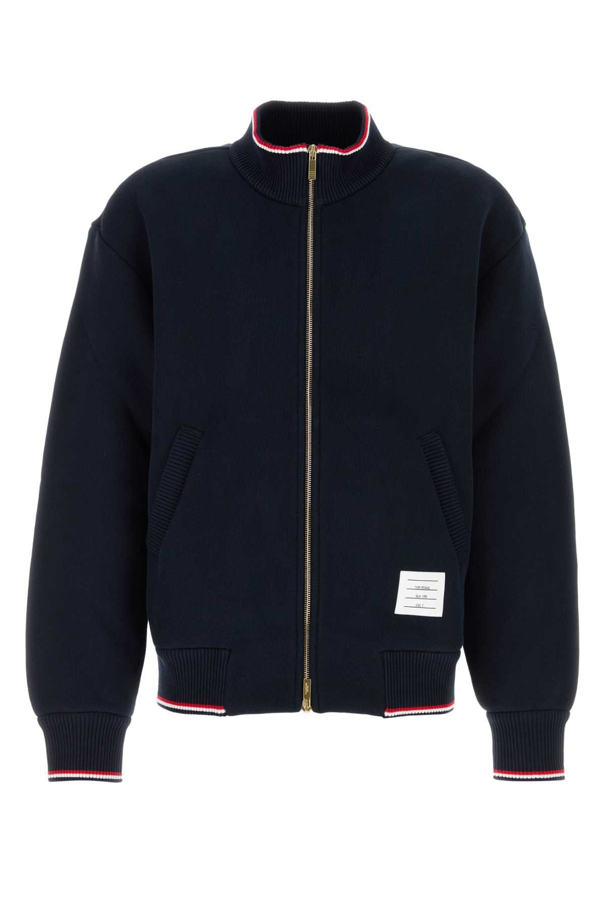 Thom Browne Navy Blue Cotton Blend Oversize Jacket Size US M / EU 48-50 / 2 - 1 Thumbnail