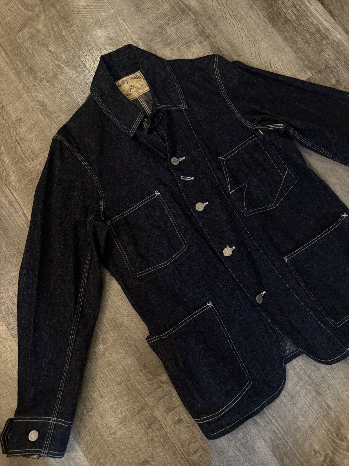 Heller's Cafe Heller’s Cafe x Warehouse & Co. Indigo Denim Chore Jacket Size US S / EU 44-46 / 1 - 1 Thumbnail