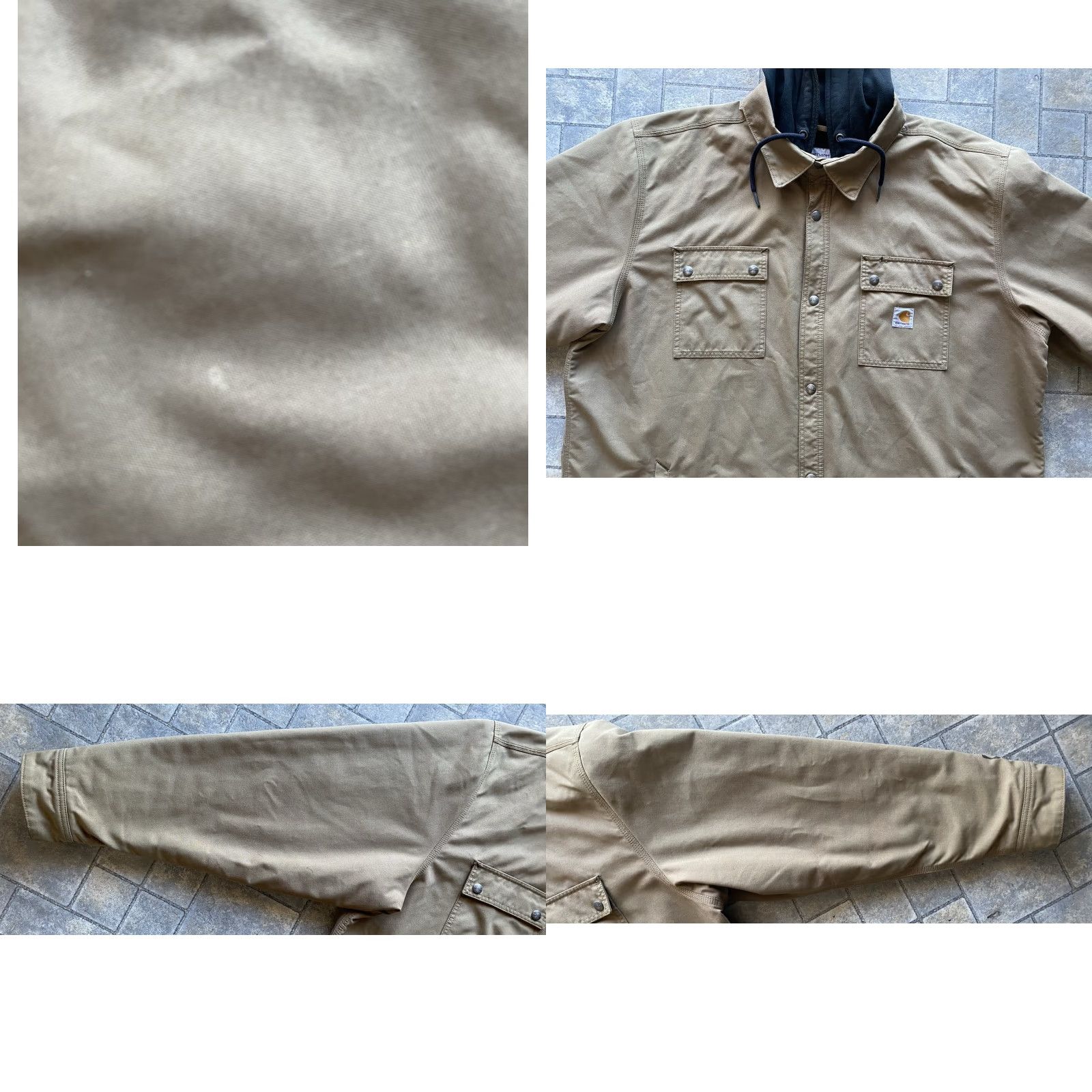 Carhartt Carhartt Jacket Hooded Snap Quick Duck Pockets Lined Men’s 2XL Size US XXL / EU 58 / 5 - 8 Thumbnail