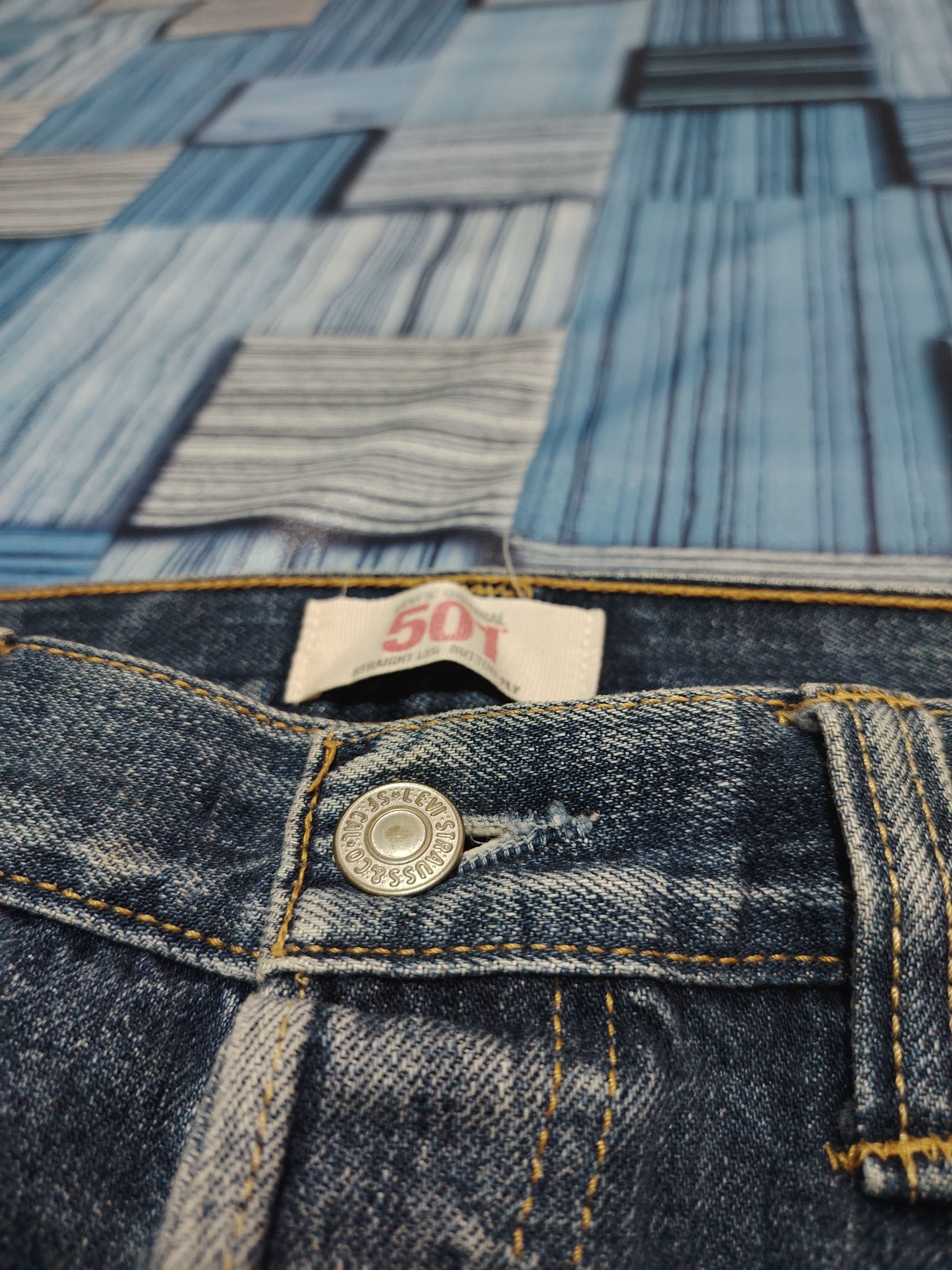 Levi's ⚡️Ripped⚡️Vintage Levi’s 501 Blue Washed Distressed Jeans Size US 32 / EU 48 - 7 Thumbnail