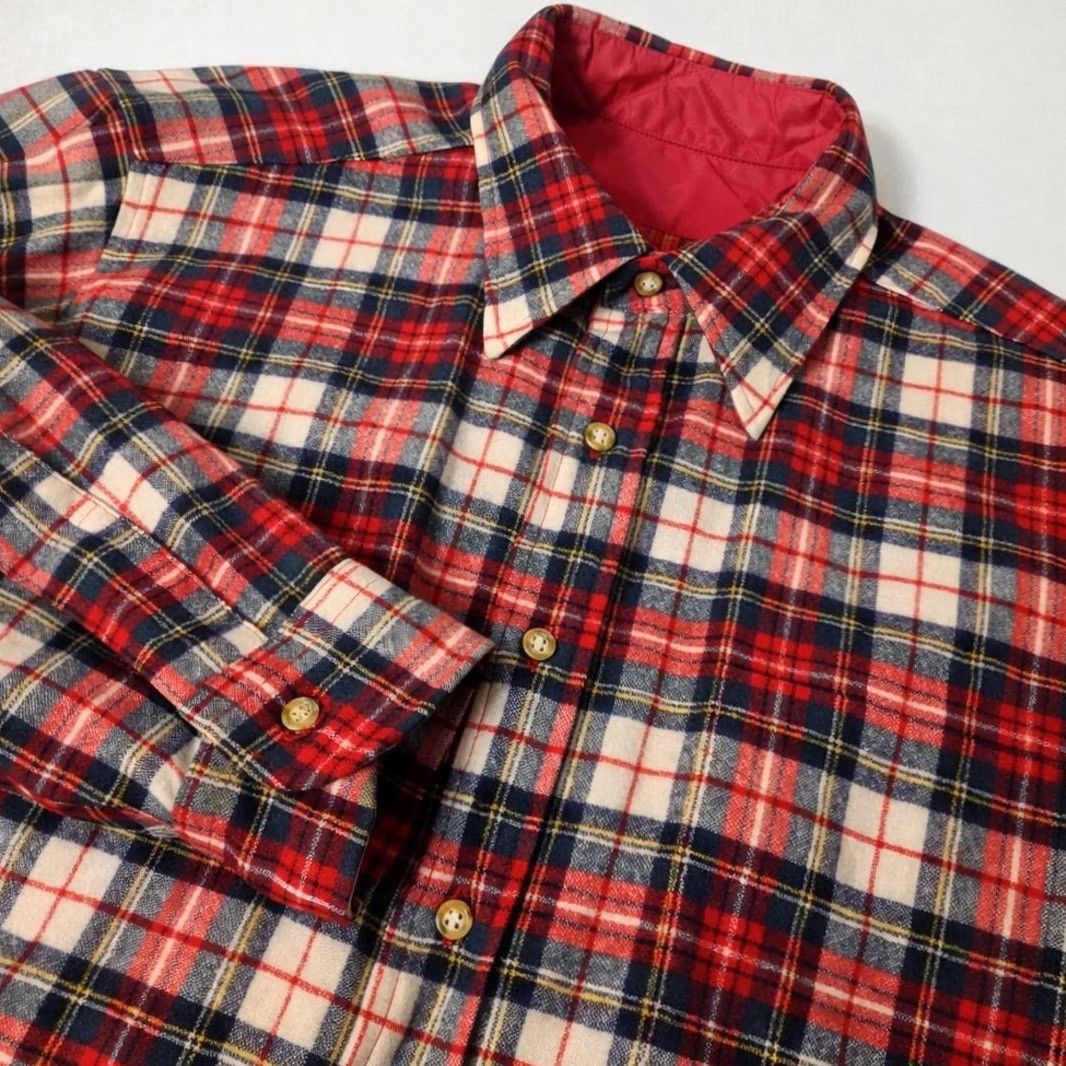 Pendleton 60s Pendleton Tartan Shirt Wool Flannel Camp Large USA VTG Button Size US L / EU 52-54 / 3 - 2 Thumbnail