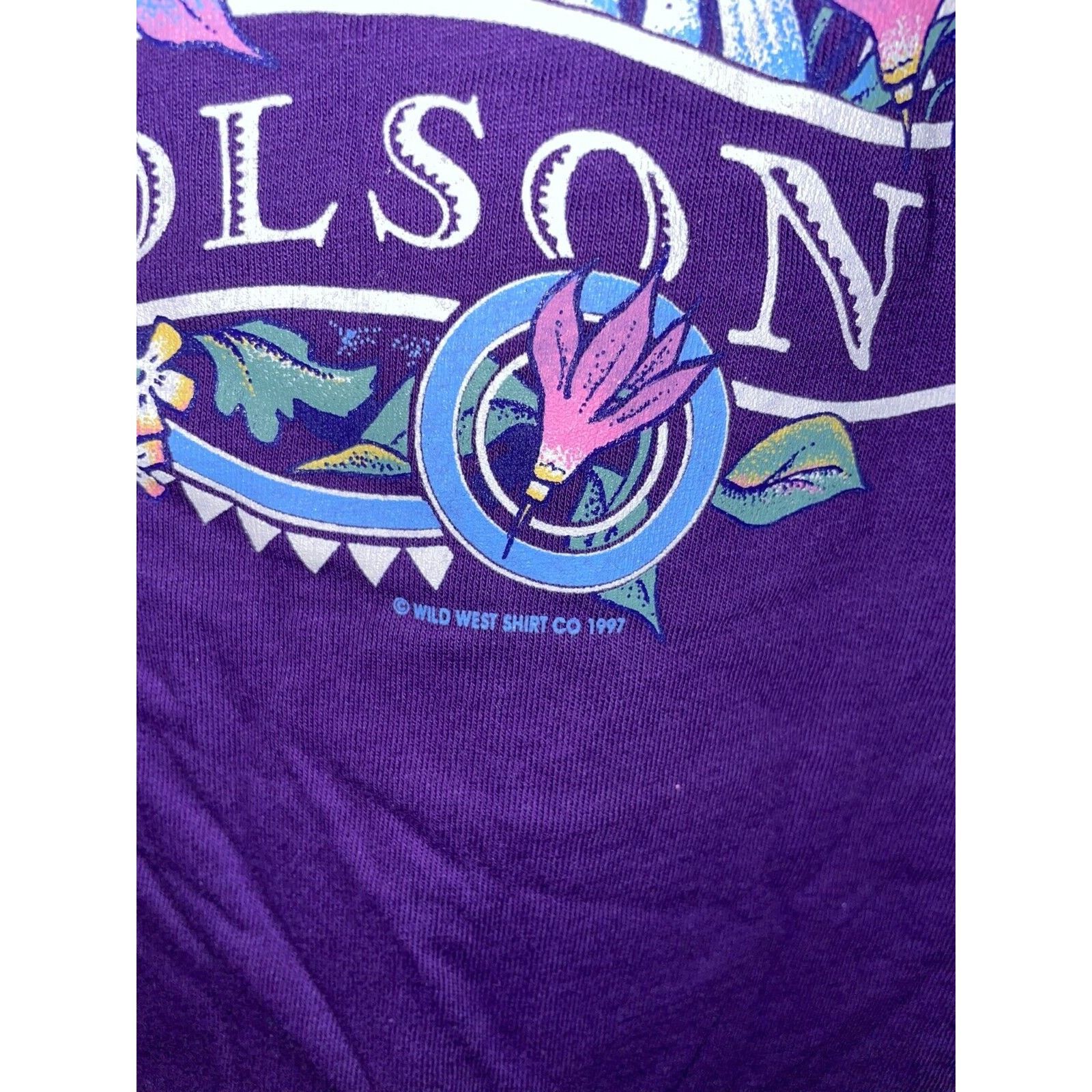 Jerzees Vintage Polson Shirt Mountain Graphic Tee 90s VTG 1997 M Size US M / EU 48-50 / 2 - 6 Thumbnail