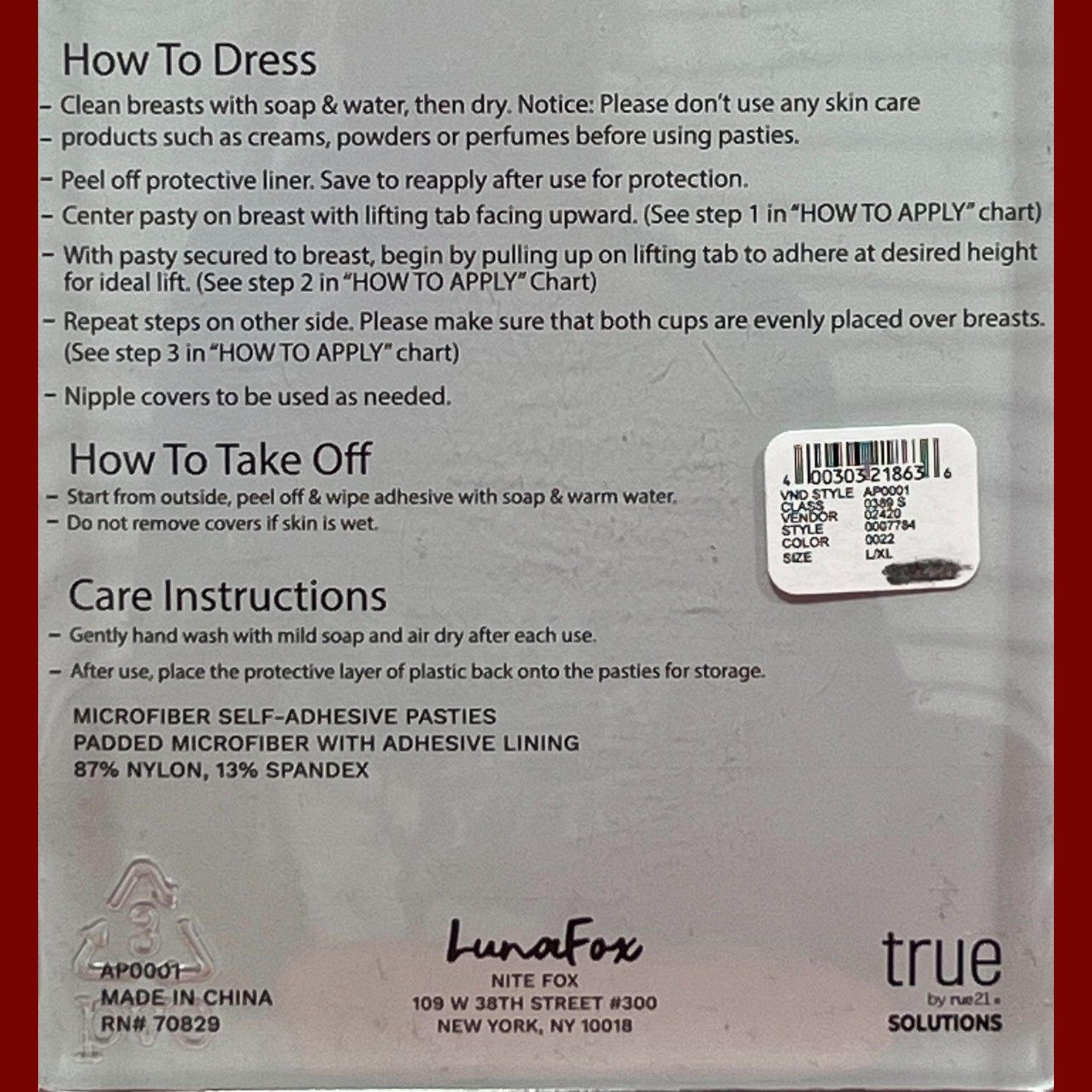 Other True By Rue 21 - Microfiber Adhesive Lifting Pasties - Tan - Size ONE SIZE - 9 Thumbnail
