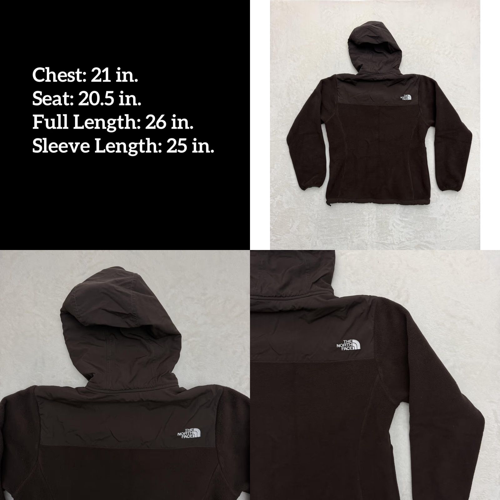 The North Face The North Face Jacket Womens Medium Brown Polartec Fleece Hooded Full Zip Warm Size M / US 6-8 / IT 42-44 - 8 Thumbnail