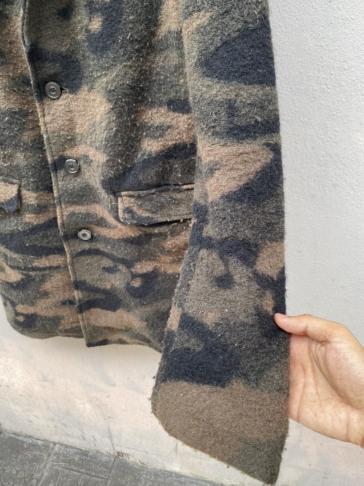 Beams Plus Beams Camouflage Wool Long Jacket Size US L / EU 52-54 / 3 - 6 Thumbnail