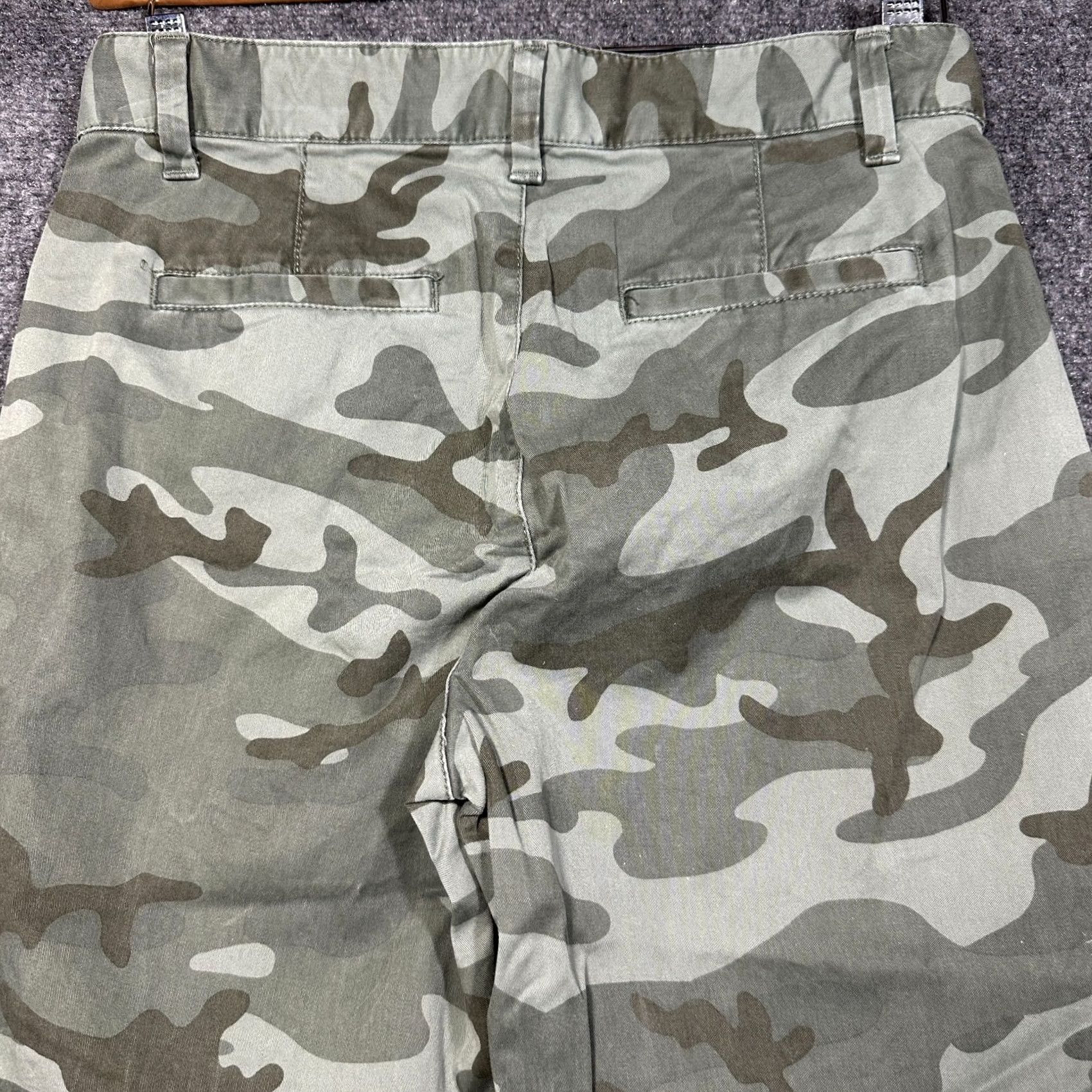 Gap Gap Pants Womens Size 2 Girlfriend Chino Green Camouflage Cotton Stretch Straight Leg Size 26" / US 2 / IT 38 - 8 Thumbnail