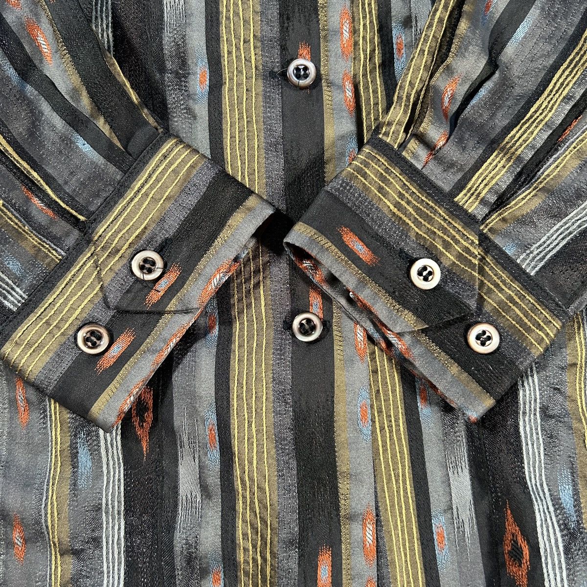 Kenzo VTG 90s Kenzo Paris Abstract African Textiles Dress Shirt Size US M / EU 48-50 / 2 - 5 Thumbnail
