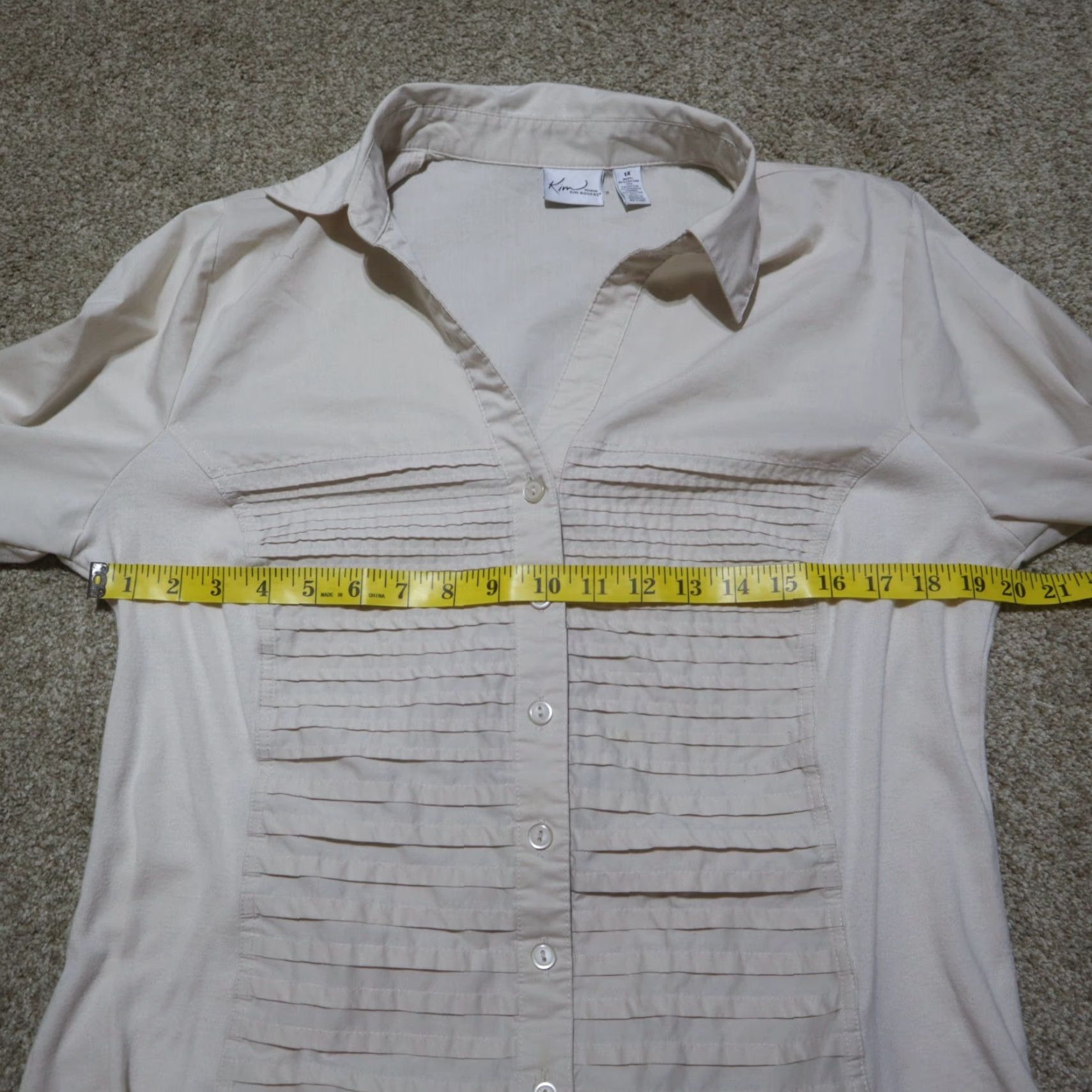Vintage Kim Rogers Tan Beige Shirt Top Women Plus Size 1X Ruffles Brown Family Capri Dress? Size XL / US 12-14 / IT 48-50 - 5 Thumbnail