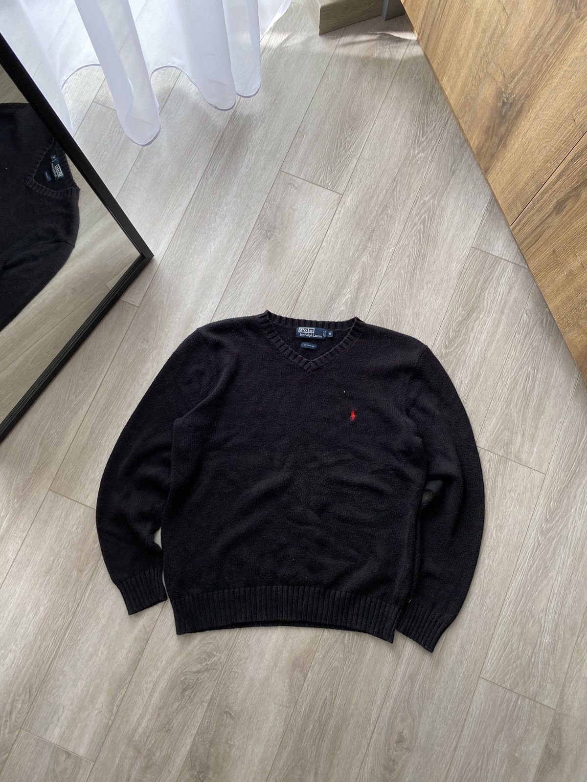 Polo Ralph Lauren Polo Ralph Lauren Mens V-neck Blue Sweater Long Sleeve Size US M / EU 48-50 / 2 - 1 Thumbnail