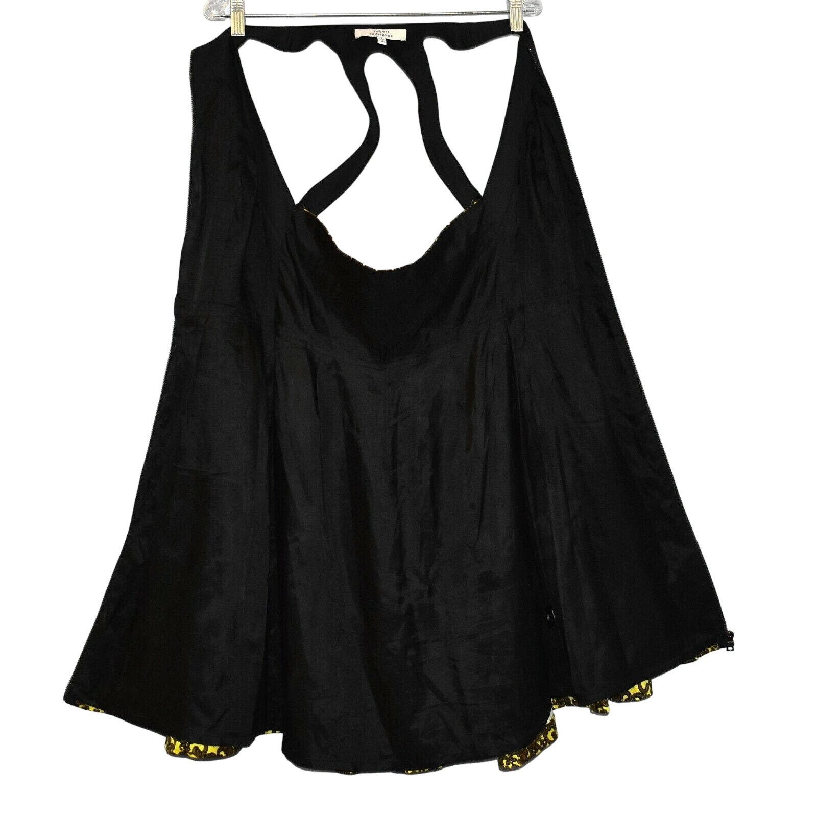 Robert Rodriguez ROBERT RODRIGUEZ Fit Flare Pleated Filigree Print Dress Sz 6 Size M / US 6-8 / IT 42-44 - 6 Thumbnail