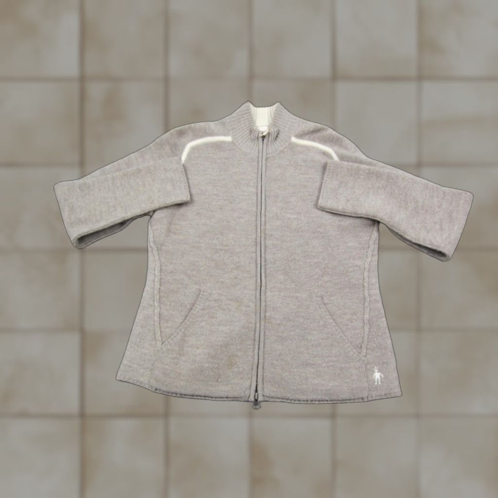 Smartwool VINTAGE SmartWool Cardigan Sweater Womens M Beige Full Zip Merino Wool 90s Shirt/Top Size M / US 6-8 / IT 42-44 - 1 Thumbnail