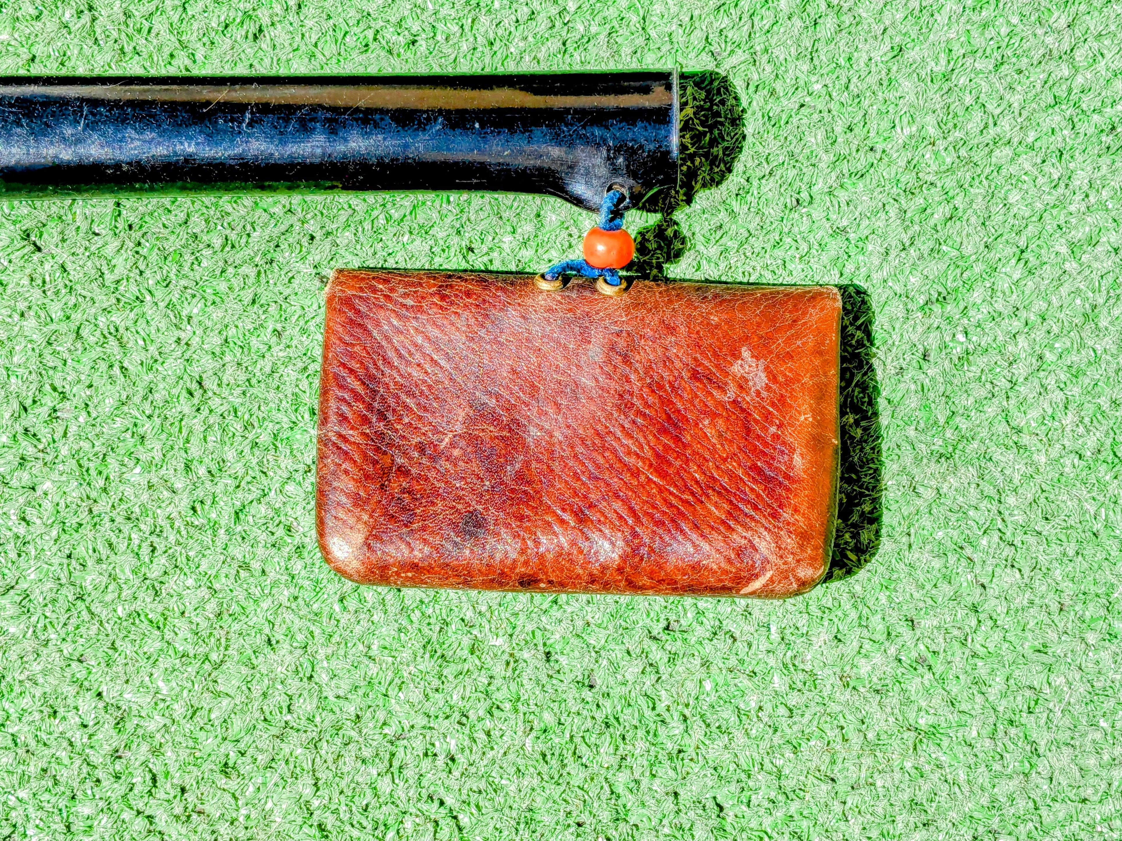 Other Japanese Antique Leather Tobacco Clasp Pouch+Pipe&Wood Boxes Size ONE SIZE - 5 Thumbnail