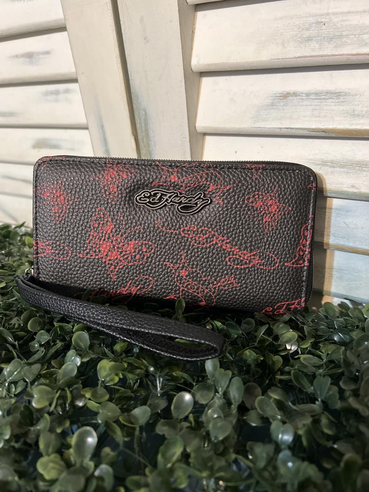 Ed Hardy Ed Hardy Leopard Print Tote Handbag Floral Skull & wallet Size ONE SIZE - 11 Thumbnail