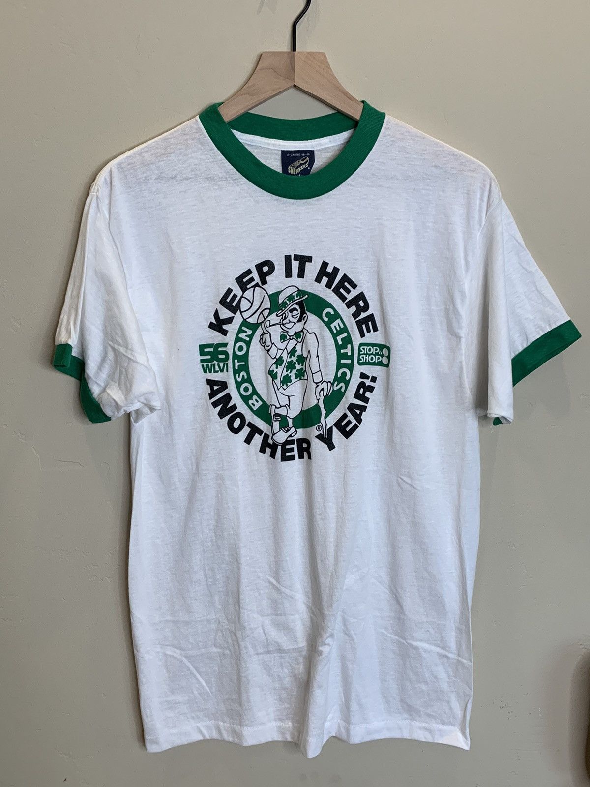 *RARE* Vintage 80s Boston Celtics Keep It Here NBA T-Shirt