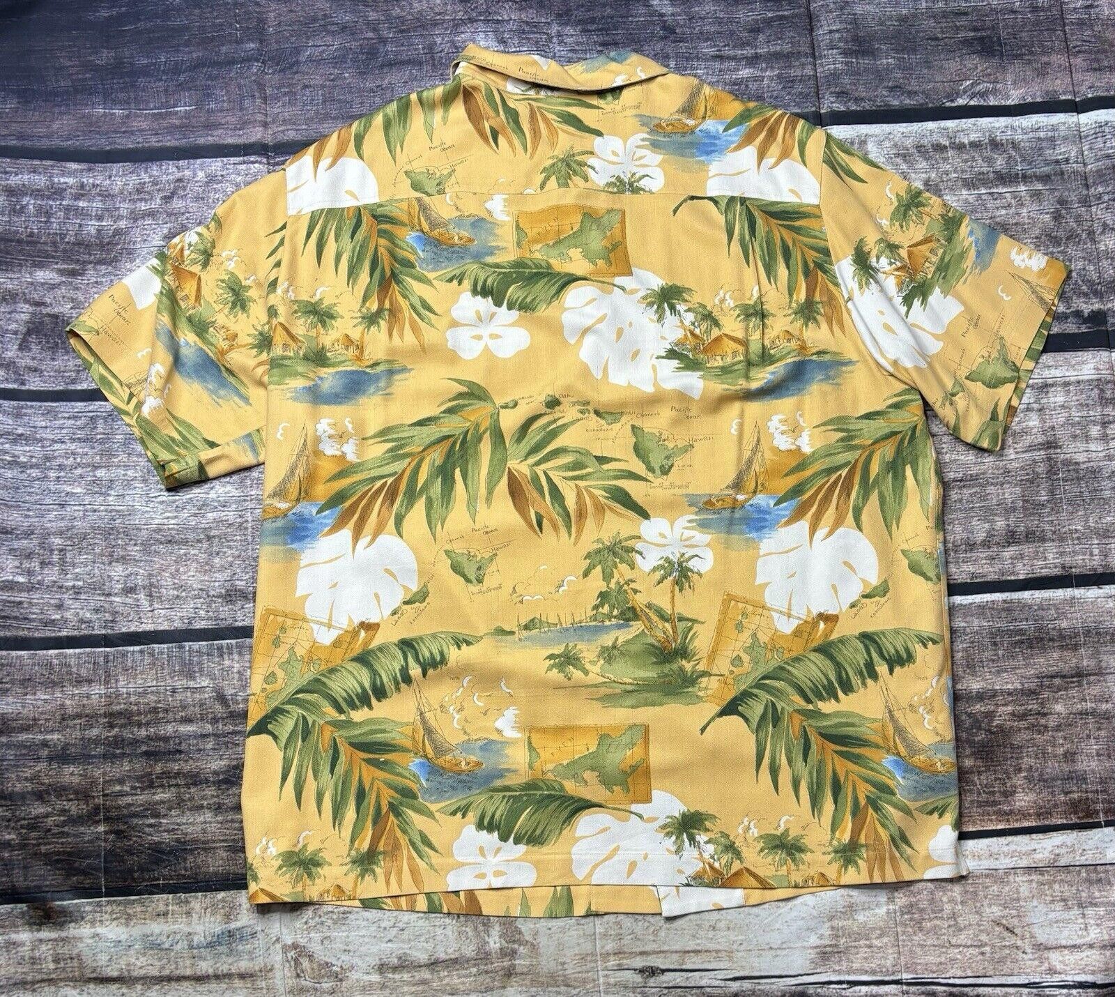 Grant Thomas Grant Thomas Shirt Men's XL Pure Silk Hawaiian Leaf Print Size US XL / EU 56 / 4 - 3 Thumbnail