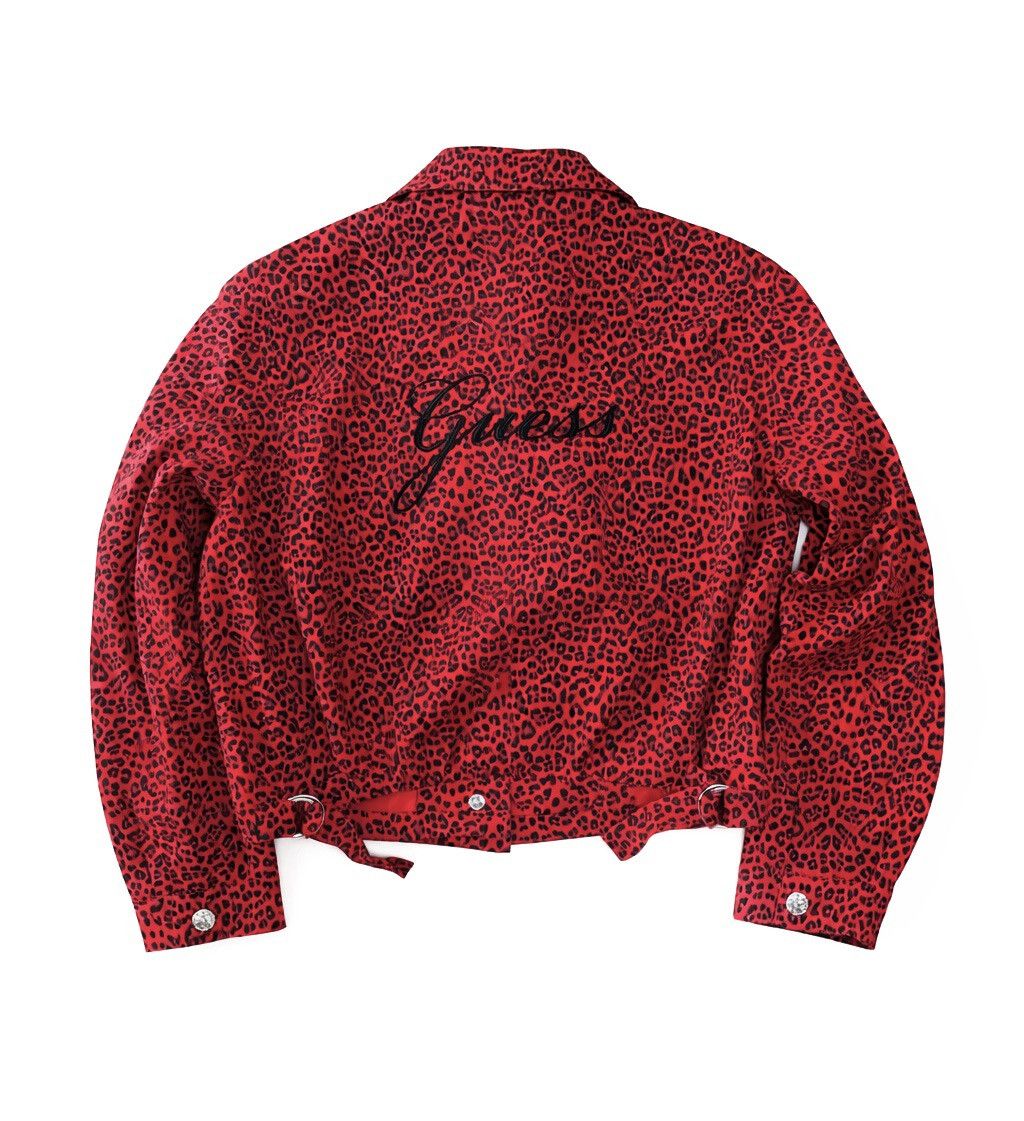 Guess Guess red leopard print cotton jacket Size L / US 10 / IT 46 - 2 Thumbnail